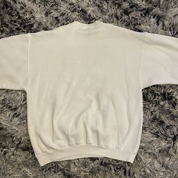 Vintage 90s Levis Denim Jeans Graphic Sweatshirt Size XL Made In USA White - Picture 2 of 13